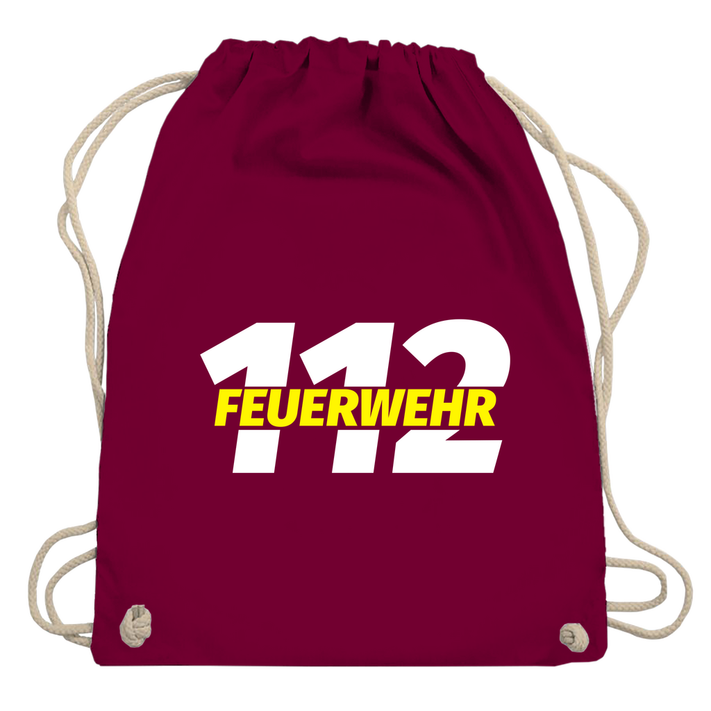 Turnbeutel - 112 Feuerwehr Gelb