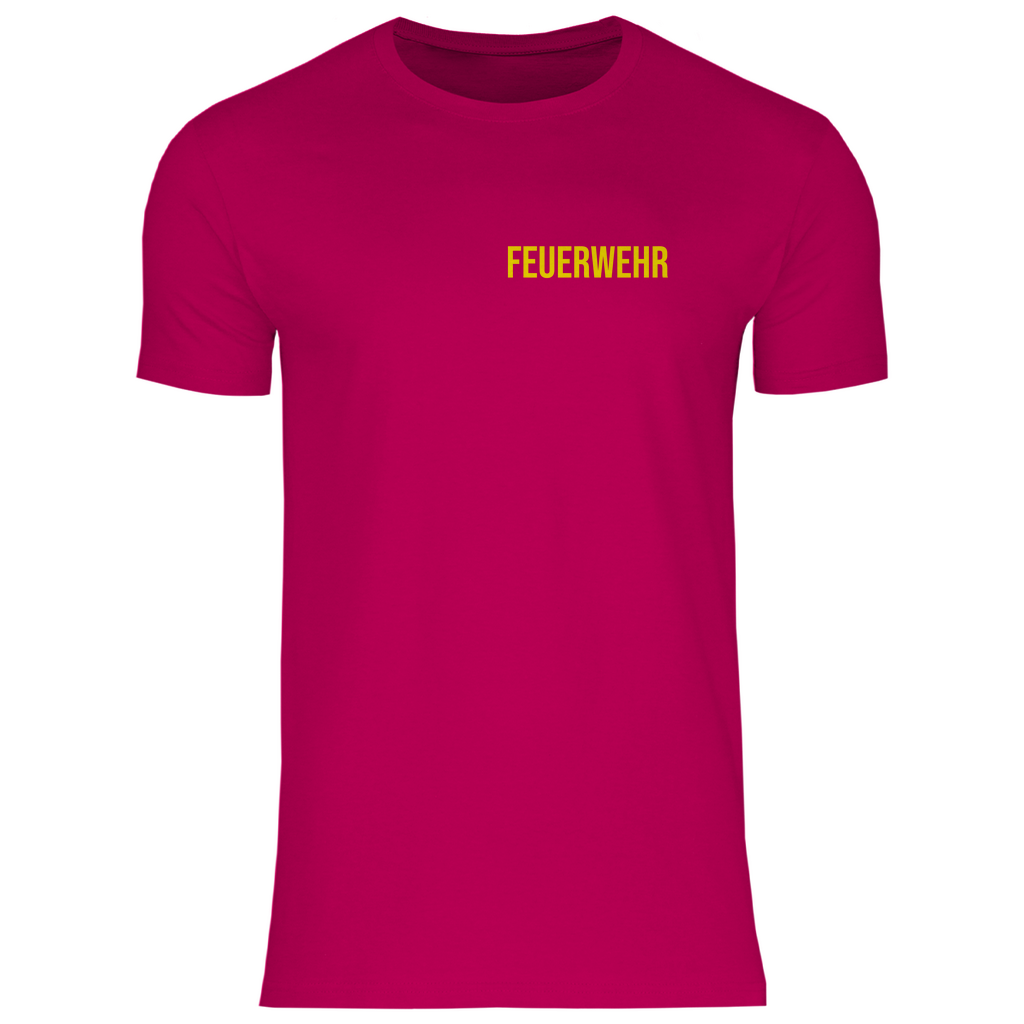 Herren T-Shirt - Feuerwehr Schriftzug (Personalisierbar)