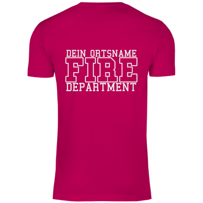 Herren T-Shirt - Fire Department (Personalisierbar)