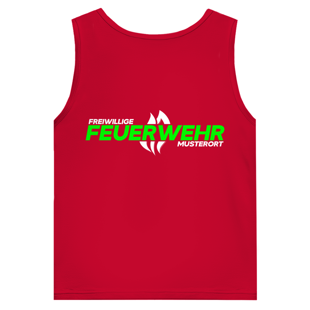 Herren Tank Top - Flamme Freiwillige Feuerwehr Grün [Personalisierbar]