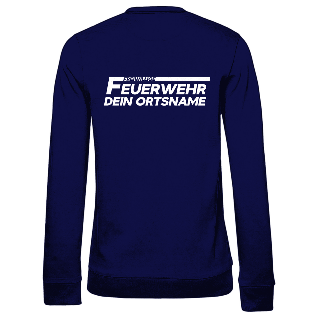 Damen Sweatshirt - Freiwillige Feuerwehr Weiß (Personalisierbar)