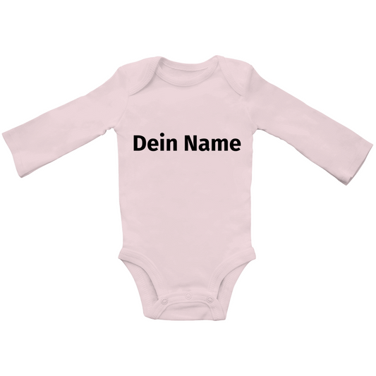 Baby Bio Bodysuite Langarm - Name (Personalisierbar)
