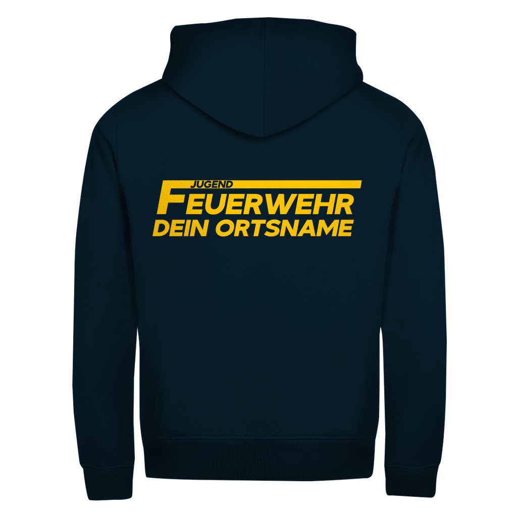 Unisex Zipper Hoodie - Jugendfeuerwehr Gelb [Personalisierbar]