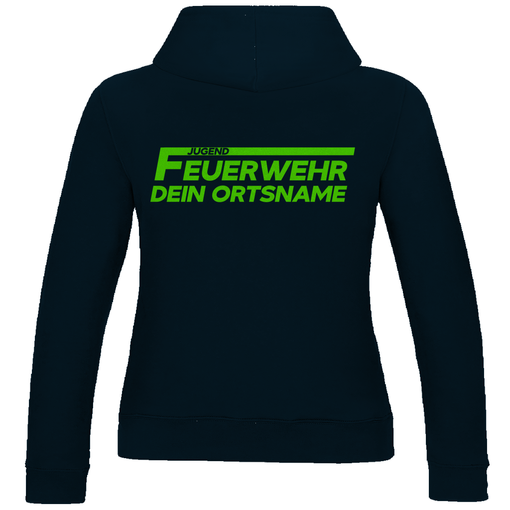 Damen Hoodie - Jugendfeuerwehr Grün [Personalisierbar]