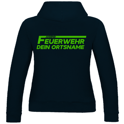 Damen Hoodie - Jugendfeuerwehr Grün [Personalisierbar]