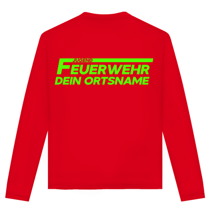 Unisex Langarmshirt - Jugendfeuerwehr Grün [Personalisierbar]