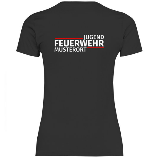 Damen T-Shirt - Modern Jugendfeuerwehr [Personalisierbar]