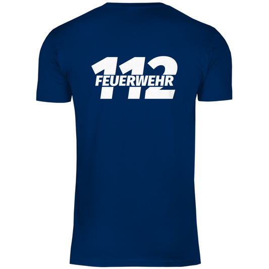 Herren T-Shirt - 112 Feuerwehr Weiß