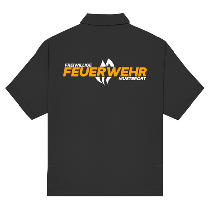 Unisex Poloshirt - Flamme Freiwillige Feuerwehr Gelb [Personalisierbar]