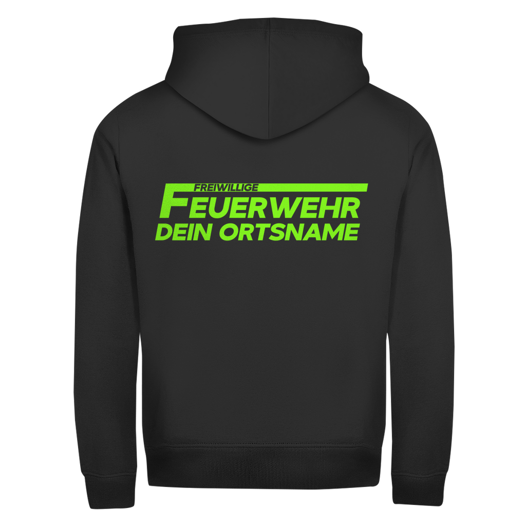 Unisex Zipper Hoodie - Freiwillige Feuerwehr Grün [Personalisierbar]