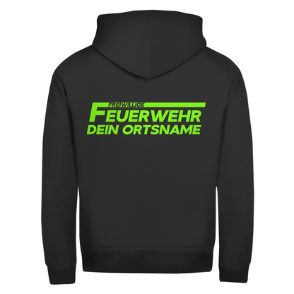Unisex Zipper Hoodie - Freiwillige Feuerwehr Grün [Personalisierbar]