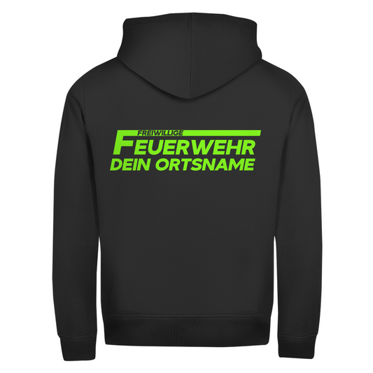Unisex Zipper Hoodie - Freiwillige Feuerwehr Grün [Personalisierbar]