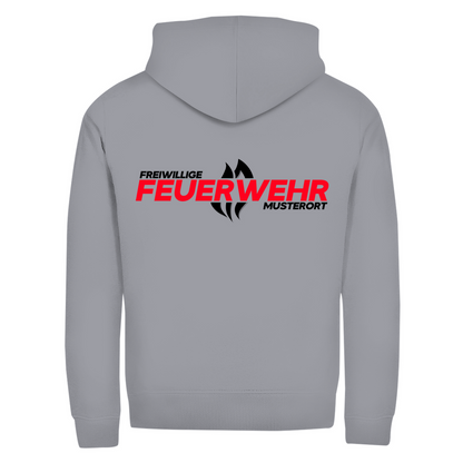 Unisex Zipper Hoodie - Flamme Freiwillige Feuerwehr Rot [Personalisierbar]