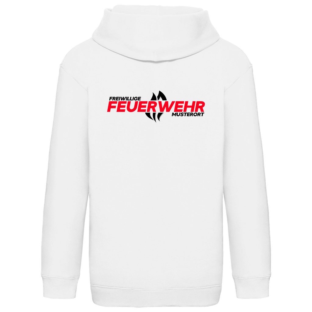 Kinder Hoodie - Flamme Freiwillige Feuerwehr Rot [Personalisierbar]