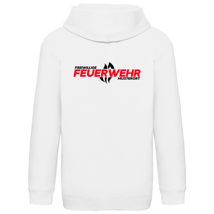 Kinder Hoodie - Flamme Freiwillige Feuerwehr Rot [Personalisierbar]
