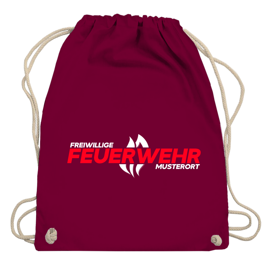 Turnbeutel - Flamme Freiwillige Feuerwehr Rot [Personalisierbar]