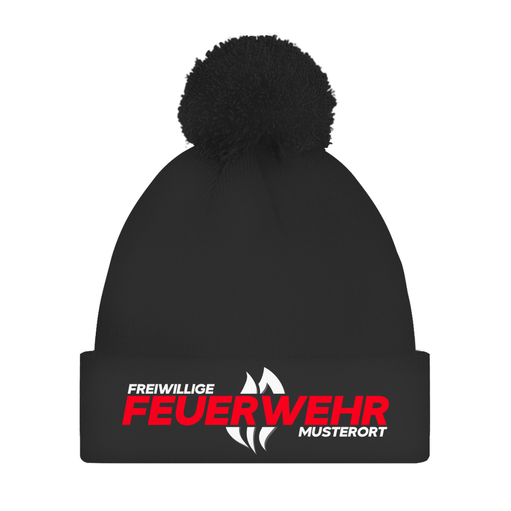 Bommelmütze - Flamme Freiwillige Feuerwehr Rot [Personalisierbar]