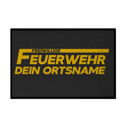 Fußmatte - Freiwillige Feuerwehr Gelb [Personalisierbar]