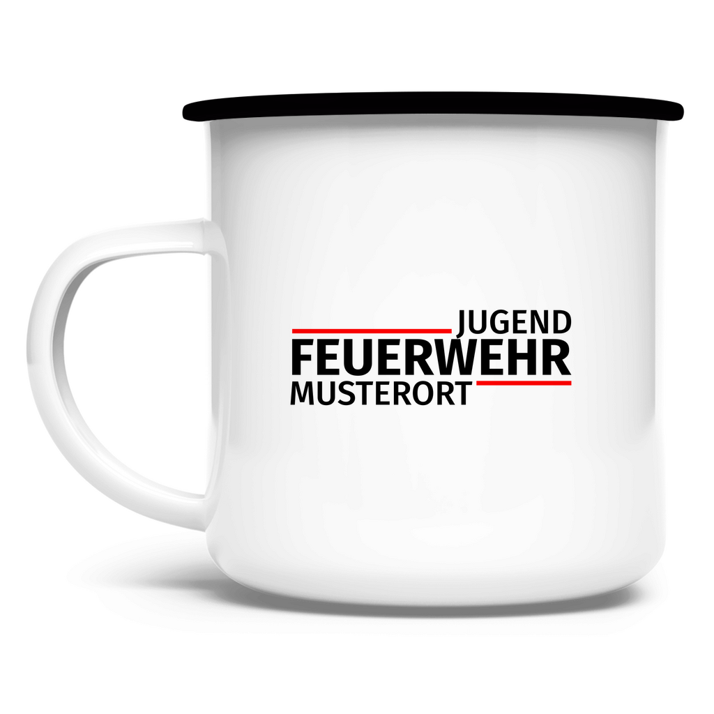 Emaille Tasse - Modern Jugendfeuerwehr [Personalisierbar]