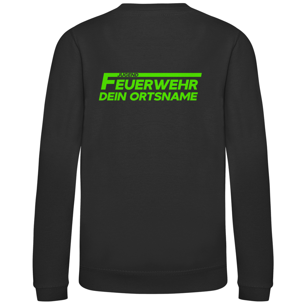 Kinder Sweatshirt - Jugendfeuerwehr Grün [Personalisierbar]
