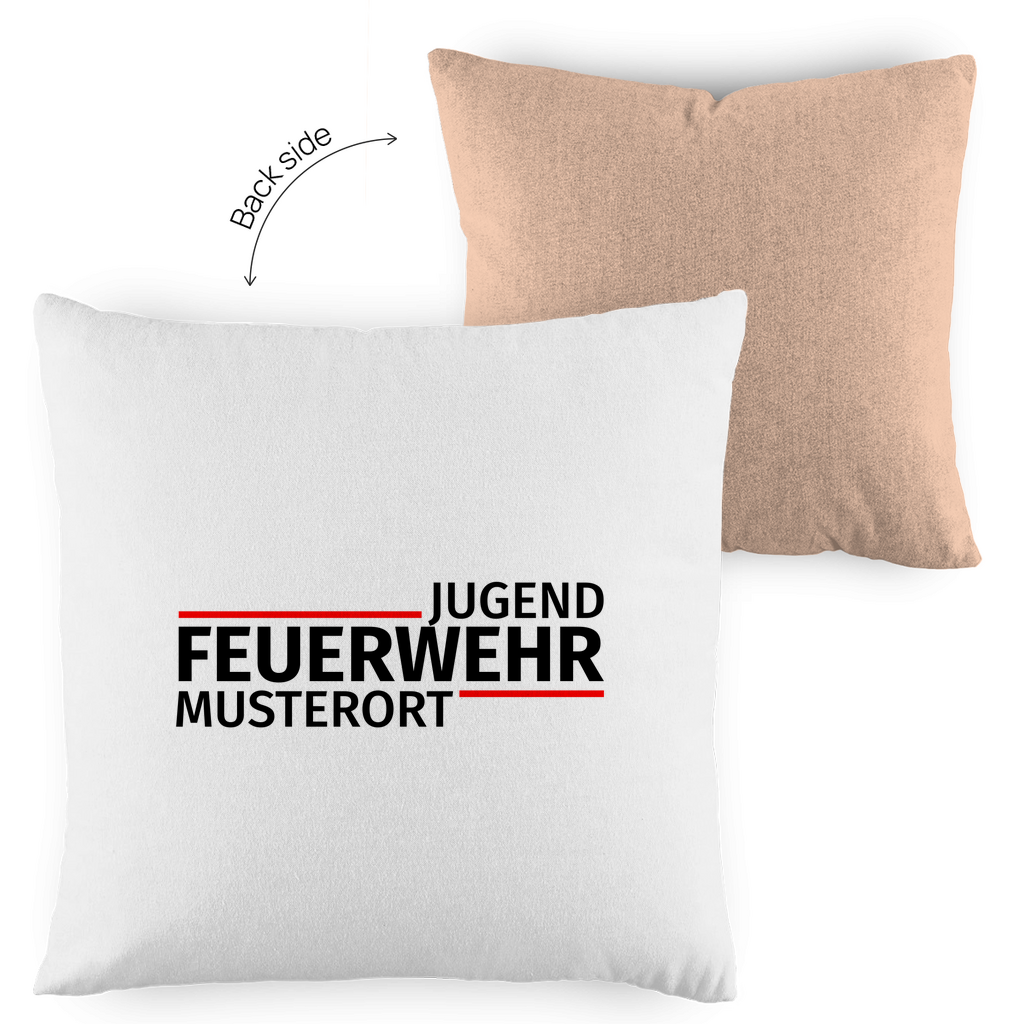 Kopfkissen zweifarbig - Modern Jugendfeuerwehr [Personalisierbar]