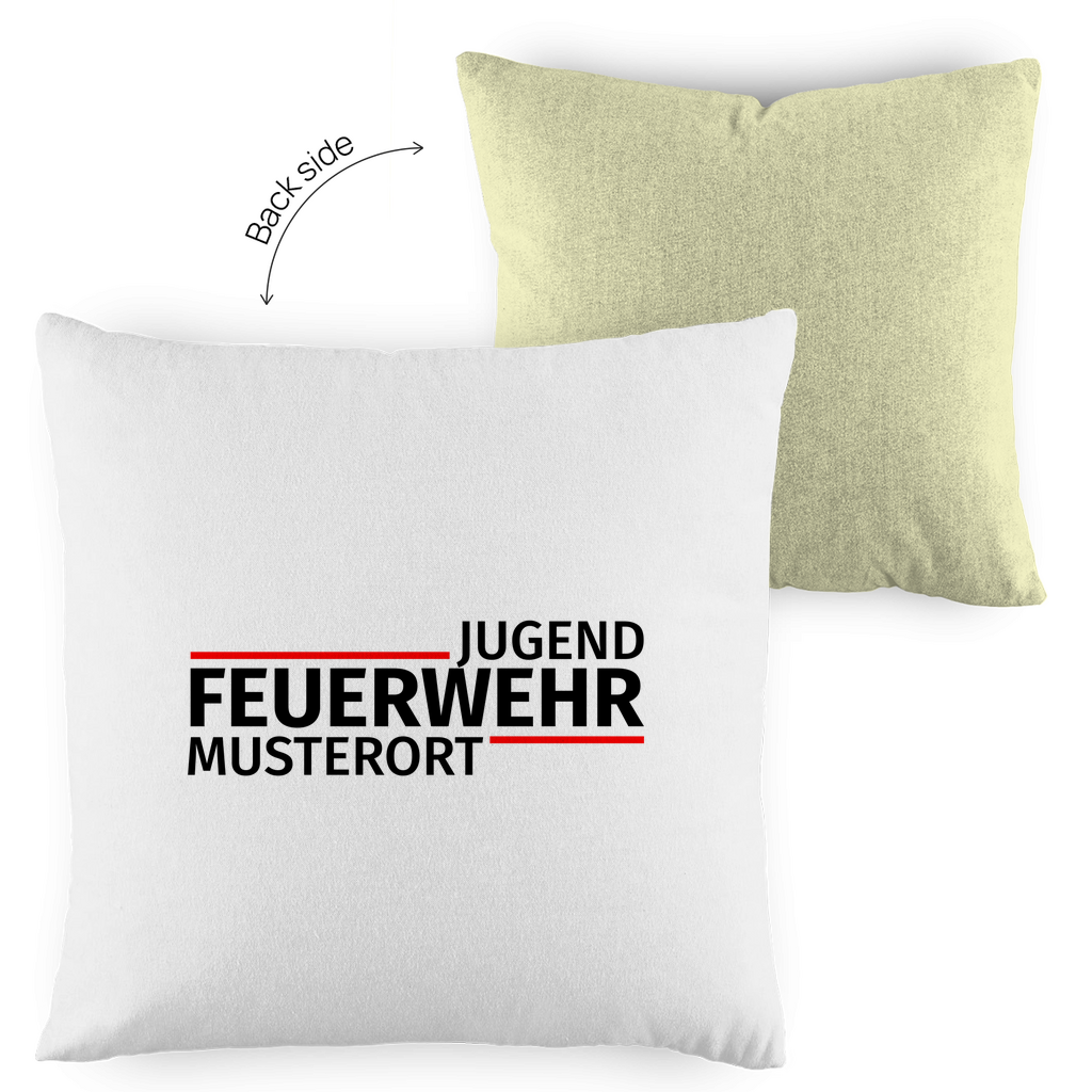 Kopfkissen zweifarbig - Modern Jugendfeuerwehr [Personalisierbar]