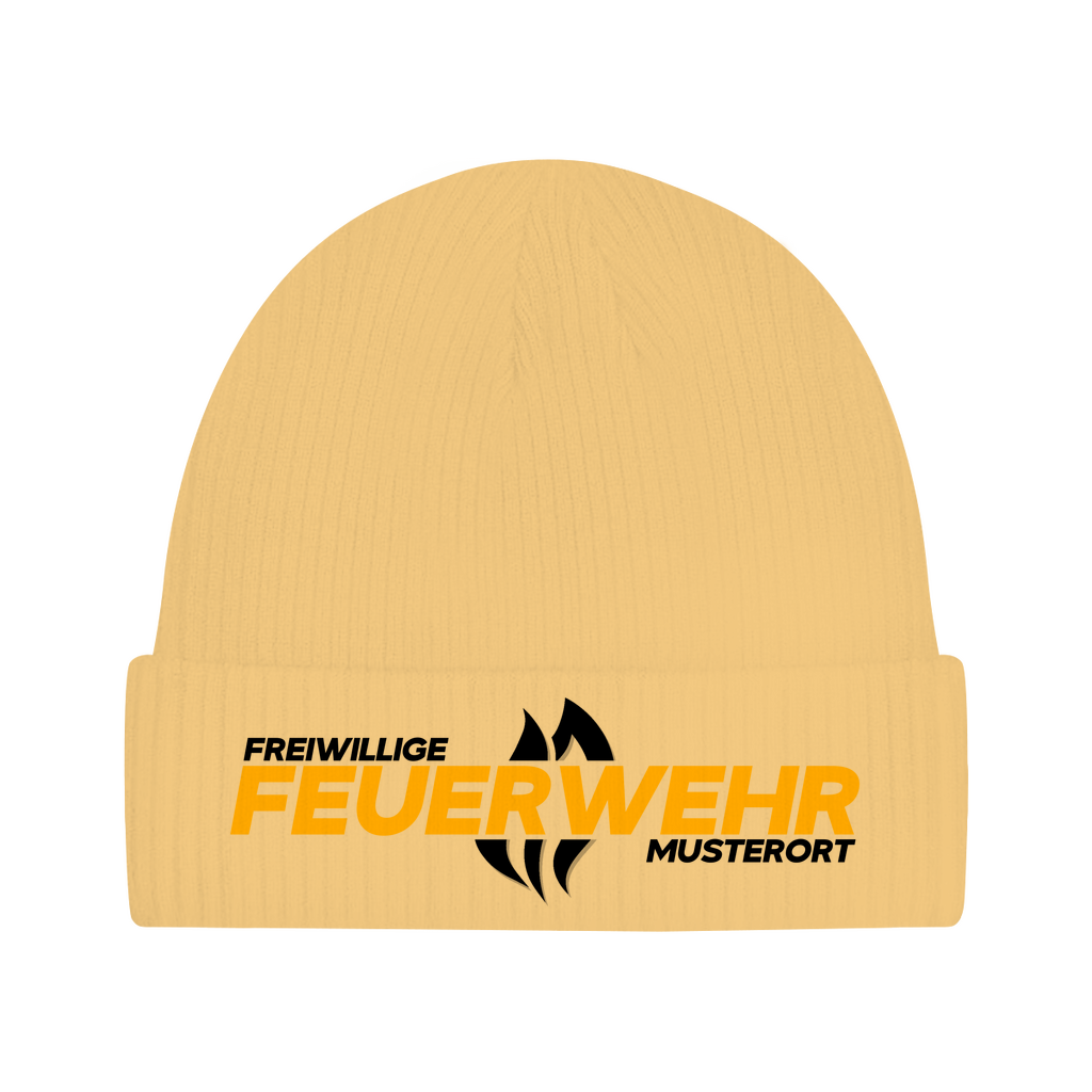 Beanie - Flamme Freiwillige Feuerwehr Gelb [Personalisierbar]