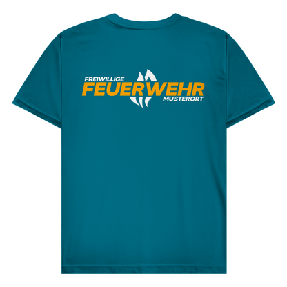 Herren T-Shirt - Flamme Freiwillige Feuerwehr Gelb [Personalisierbar]