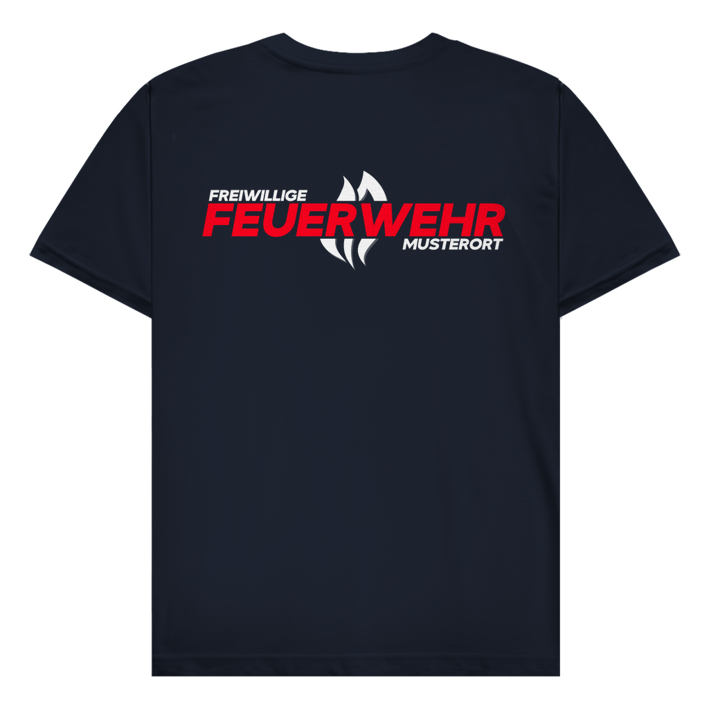Herren T-Shirt - Flamme Freiwillige Feuerwehr Rot [Personalisierbar]