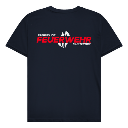 Herren T-Shirt - Flamme Freiwillige Feuerwehr Rot [Personalisierbar]