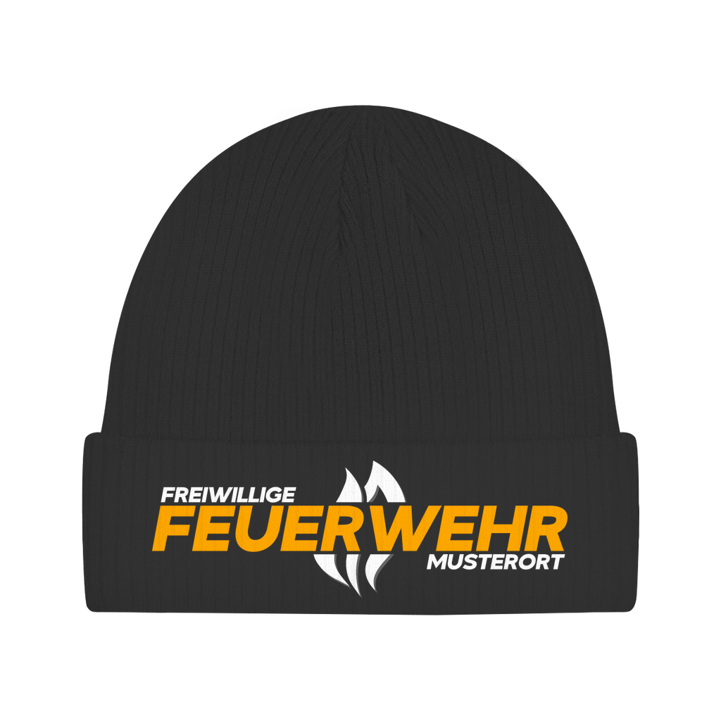 Beanie - Flamme Freiwillige Feuerwehr Gelb [Personalisierbar]
