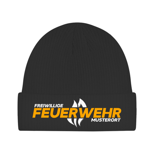Beanie - Flamme Freiwillige Feuerwehr Gelb [Personalisierbar]
