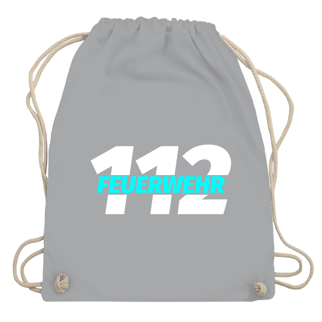 Turnbeutel - 112 Feuerwehr Blau