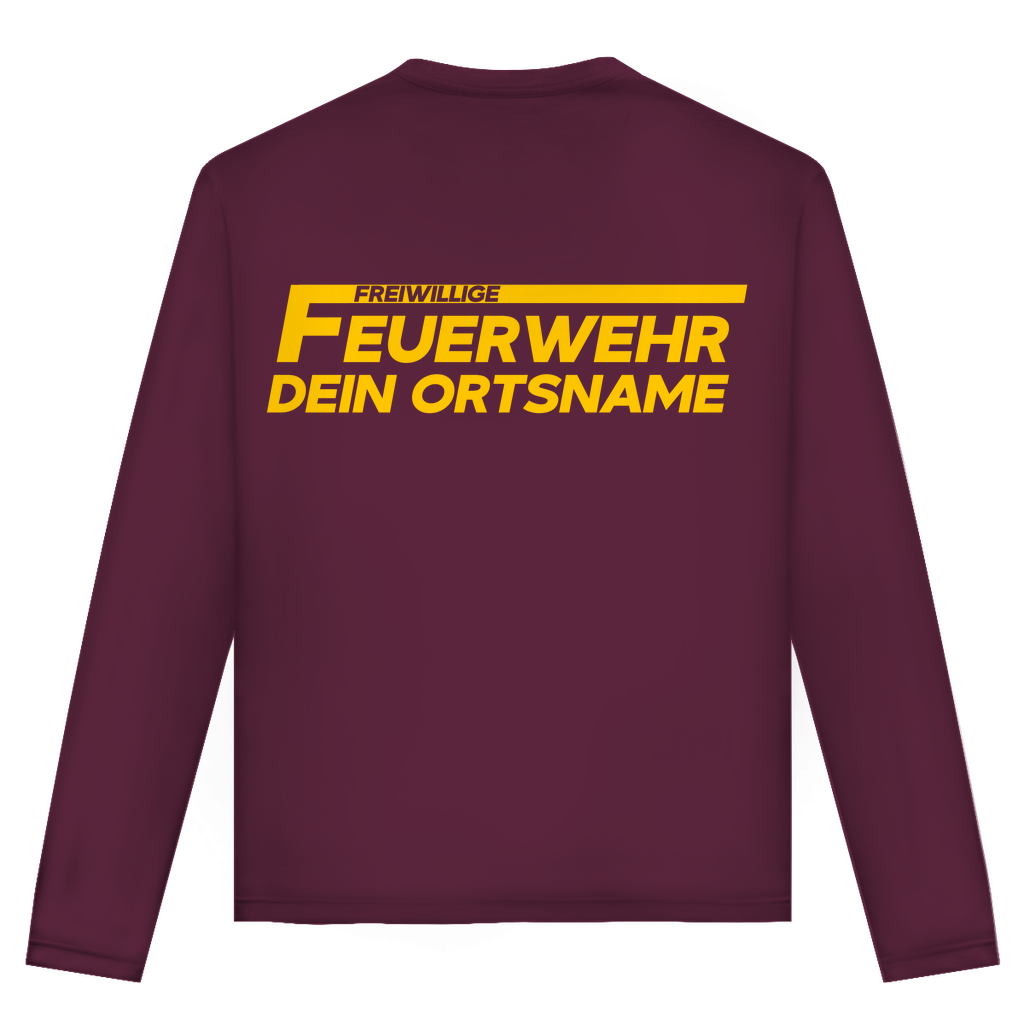 Unisex Langarmshirt - Freiwillige Feuerwehr Gelb [Personalisierbar]
