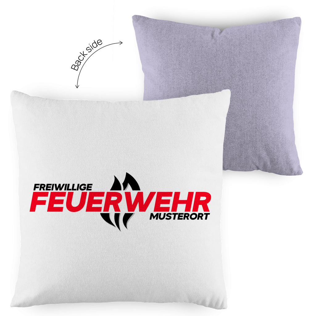 Kopfkissen zweifarbig - Flamme Freiwillige Feuerwehr Rot [Personalisierbar]
