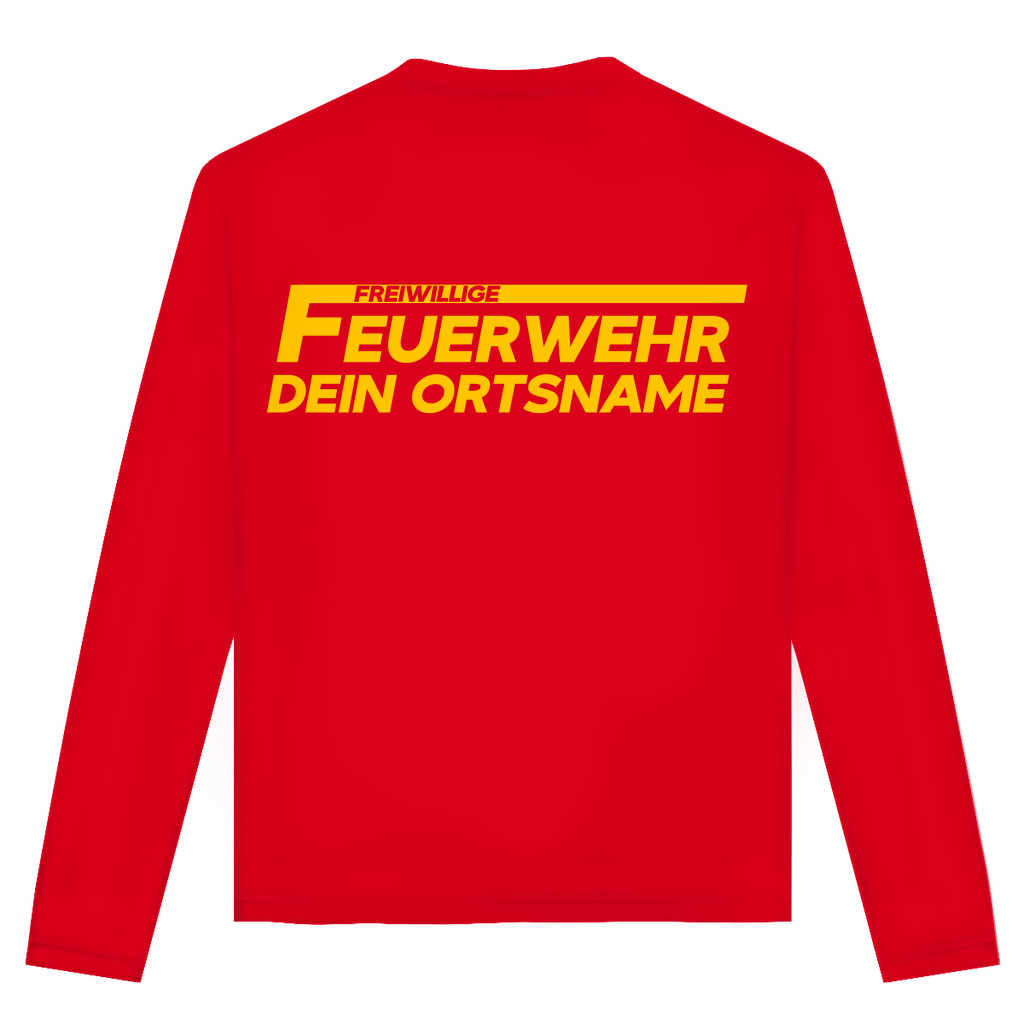 Unisex Langarmshirt - Freiwillige Feuerwehr Gelb [Personalisierbar]