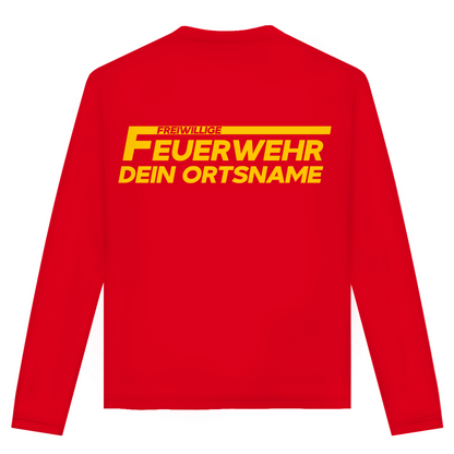 Unisex Langarmshirt - Freiwillige Feuerwehr Gelb [Personalisierbar]
