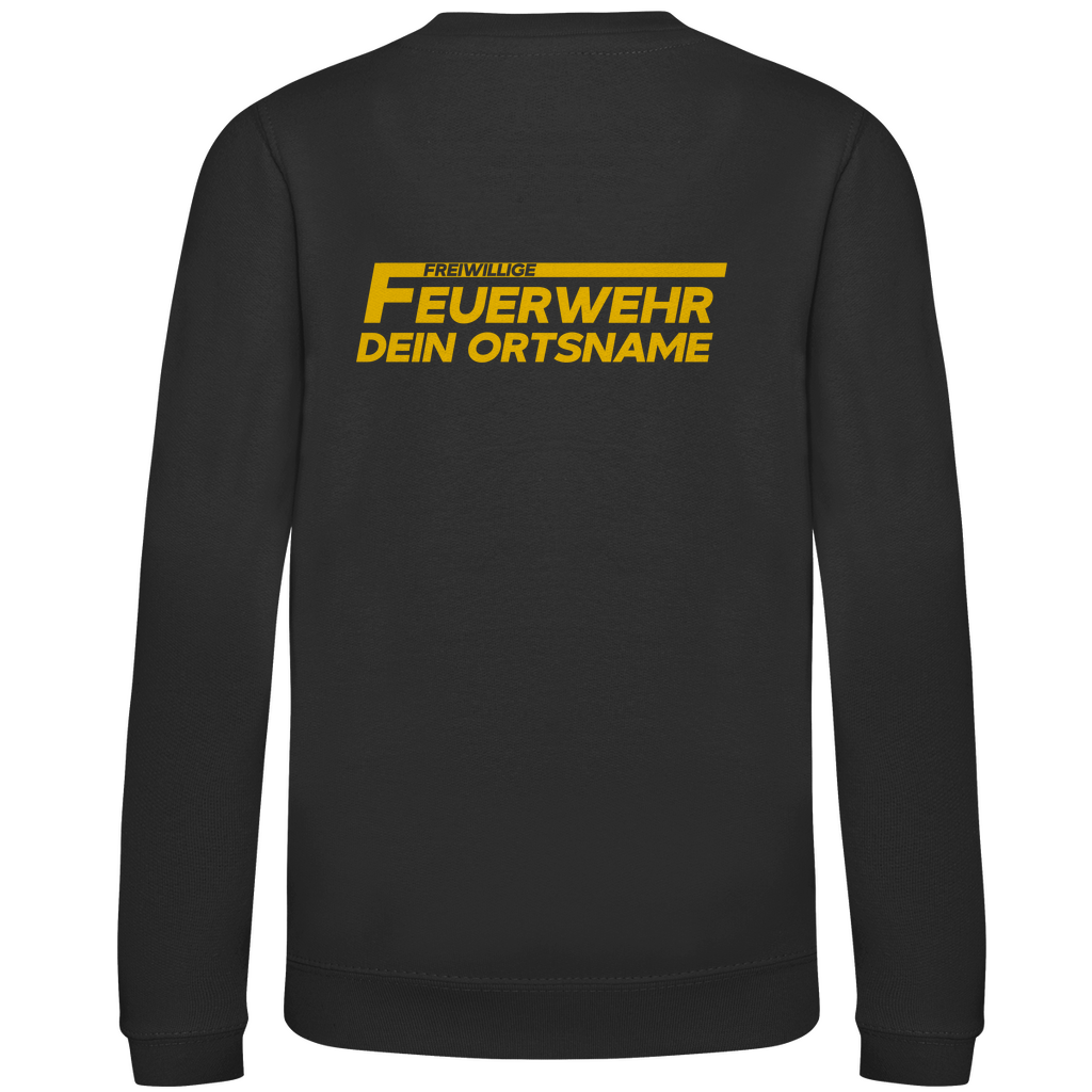 Kinder Sweatshirt - Freiwillige Feuerwehr Gelb [Personalisierbar]