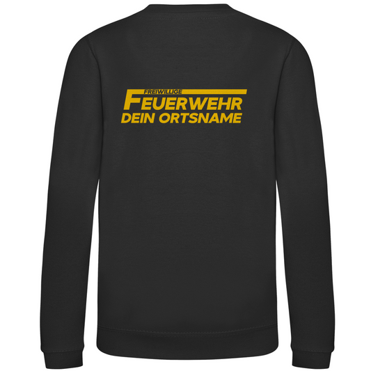 Kinder Sweatshirt - Freiwillige Feuerwehr Gelb [Personalisierbar]