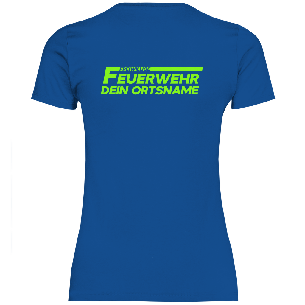 Damen T-Shirt - Freiwillige Feuerwehr Grün (Personalisierbar)