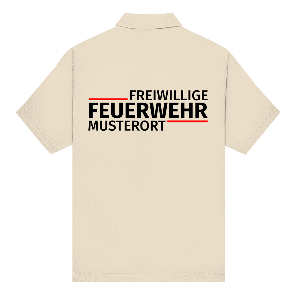 Unisex Poloshirt - Modern Freiwillige Feuerwehr (Personalisierbar)