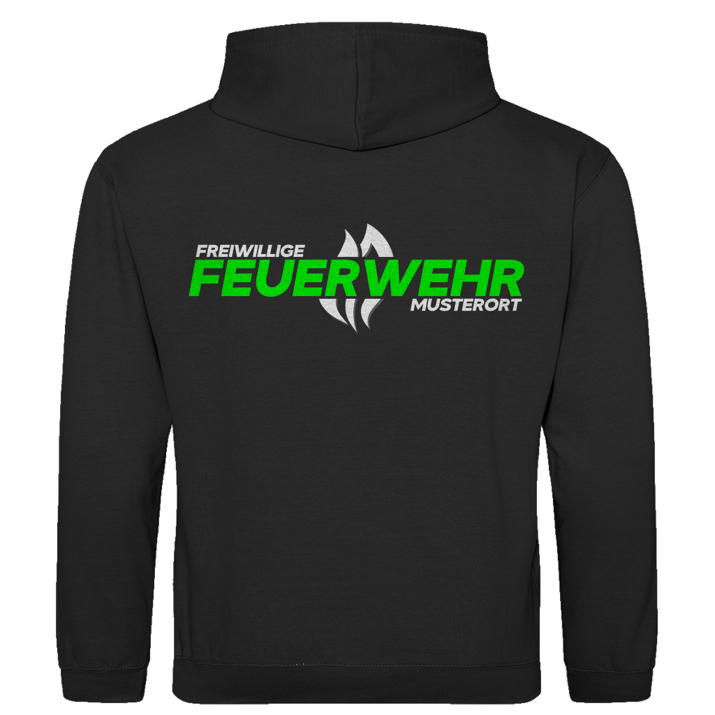 Herren Hoodie - Flamme Freiwillige Feuerwehr Grün [Personalisierbar]