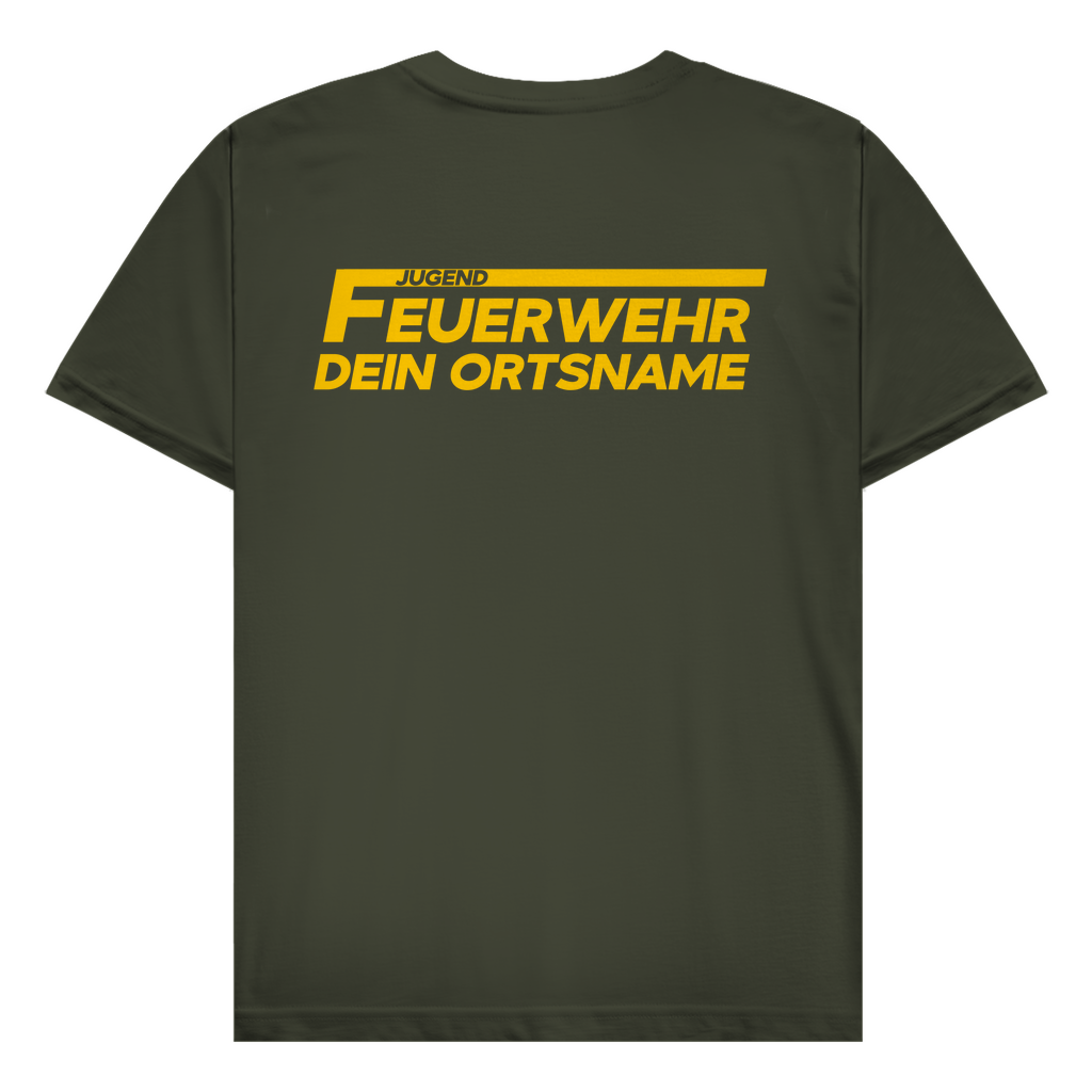 Herren T-Shirt - Jugendfeuerwehr Gelb [Personalisierbar]