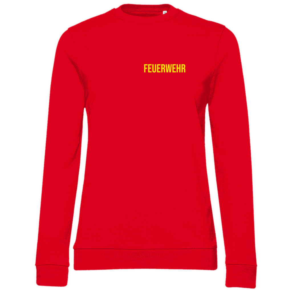 Damen Sweatshirt - Feuerwehr Schriftzug (Personalisierbar)
