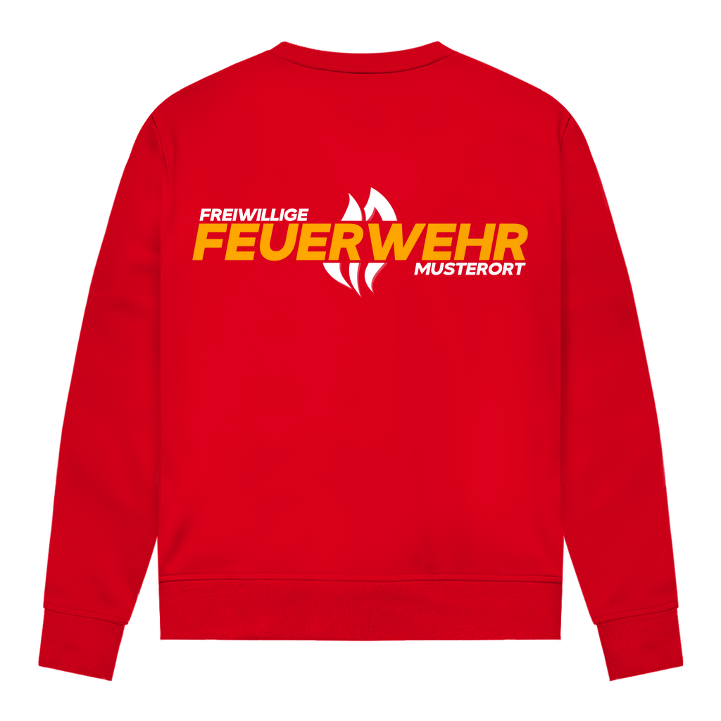 Damen Sweatshirt - Flamme Freiwillige Feuerwehr Gelb [Personalisierbar]