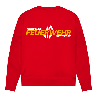 Damen Sweatshirt - Flamme Freiwillige Feuerwehr Gelb [Personalisierbar]