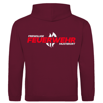 Herren Hoodie - Flamme Freiwillige Feuerwehr Rot [Personalisierbar]