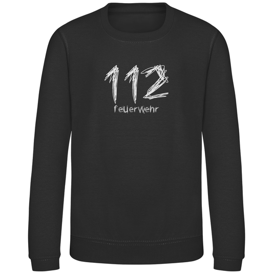 Kinder Sweatshirt - 112 Feuerwehr Gekritzel