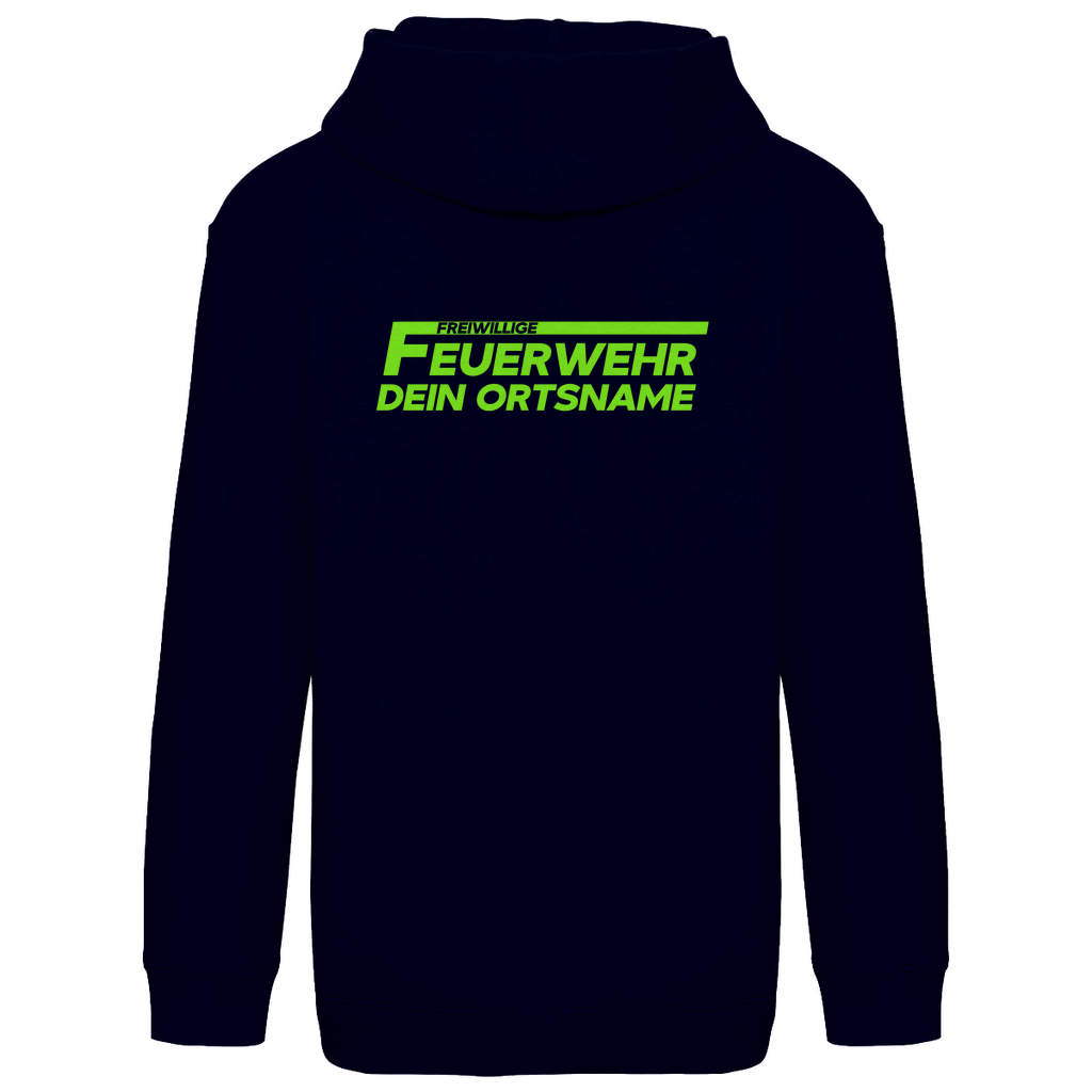 Kinder Hoodie - Freiwillige Feuerwehr Grün [Personalisierbar]