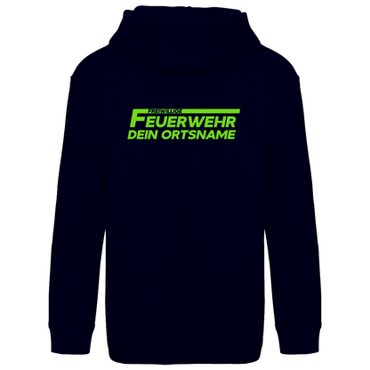 Kinder Hoodie - Freiwillige Feuerwehr Grün [Personalisierbar]